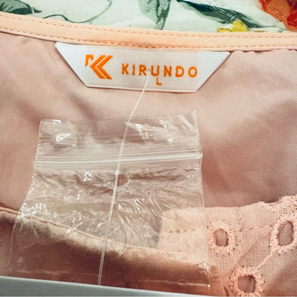 Eyelet Bows Pink Blouse - Picture 5 of 12